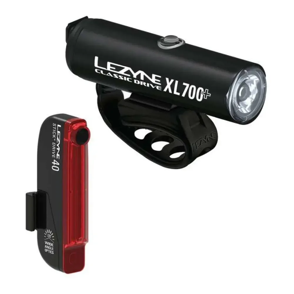 Комплект велосипедных фонарей Lezyne Classic Drive XL 700+ / Stick+ Drive 40