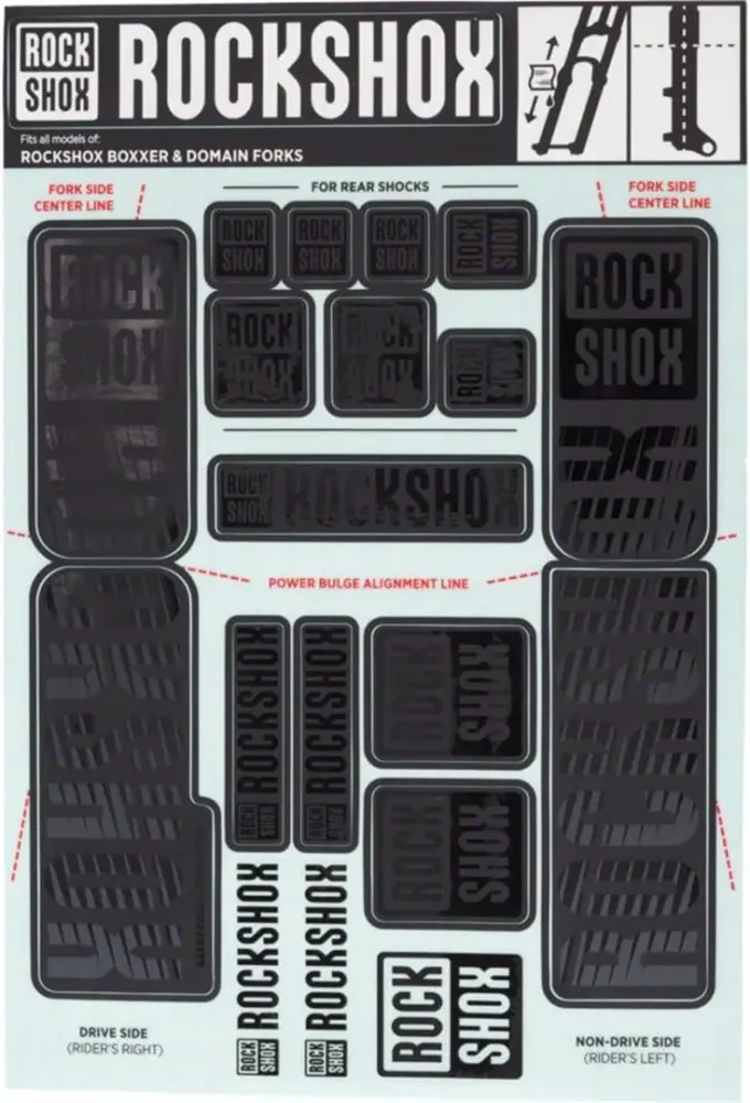 Наклейки на амортизатор Rock Shox Dual Crown