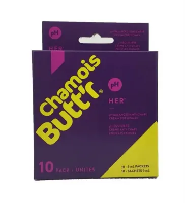 Крем от натираний Chamois Butt'r Her, Упаковка 10 шт. x 9 мл