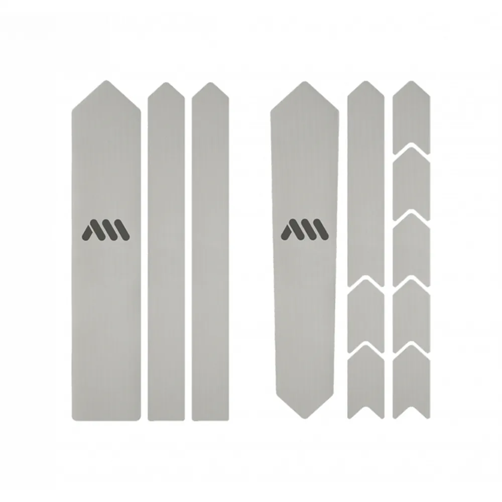 Защитные наклейки на раму Allmountainstyle Gravel/Road, Упаковка 12 шт, узор Clear/Silver / Упаковка 12 шт, узор Sterrato Black / Упаковка 18 шт