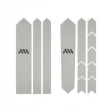 Защитные наклейки на раму Allmountainstyle Gravel/Road, Упаковка 12 шт, узор Clear/Silver / Упаковка 12 шт, узор Sterrato Black / Упаковка 18 шт — фото 1