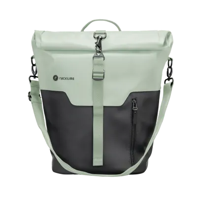 Сумка велосипедная на багажник Racktime Jerry, Объём 17 л, цвет чёрно-фисташковый
