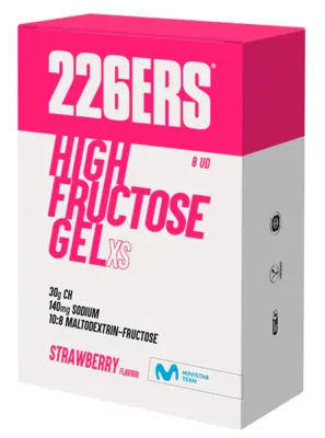 Гель 226ERS High Fructose Gel Pack, Упаковка 8szt x 44 г, вкус клубничный