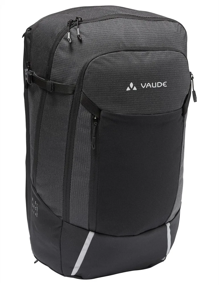 Велосумка VAUDE Cycle 28 II Luminum, Объём 28 л, цвет чёрный / Объём 28 л, цвет чёрно-виноградный
