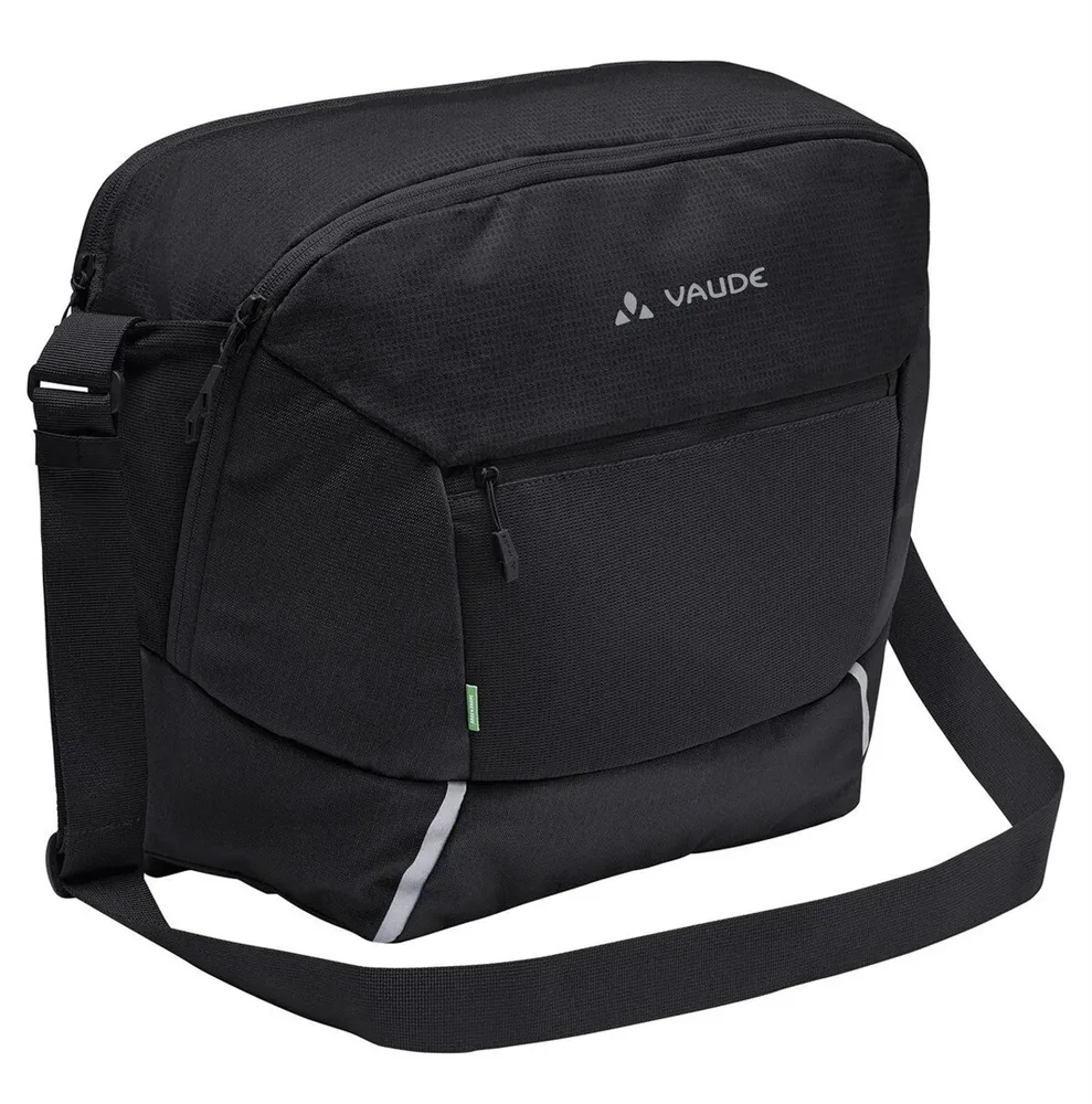 Сумка велосипедная на багажник VAUDE Cycle L Messenger, Объём 20 л, цвет чёрный / Объём 20 л, цвет бело-чёрно-жёлтый