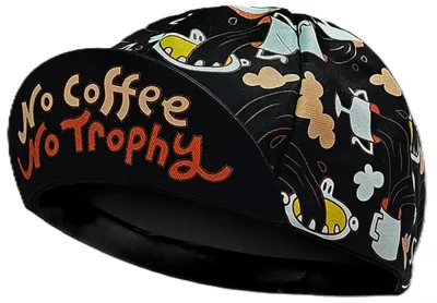 Велосипедная кепка с козырьком Bello No coffee no trophy
