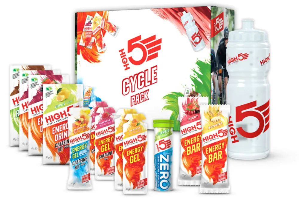 Набор гелей, батончиков и напитков с бидоном HIGH5 Cycle Pack