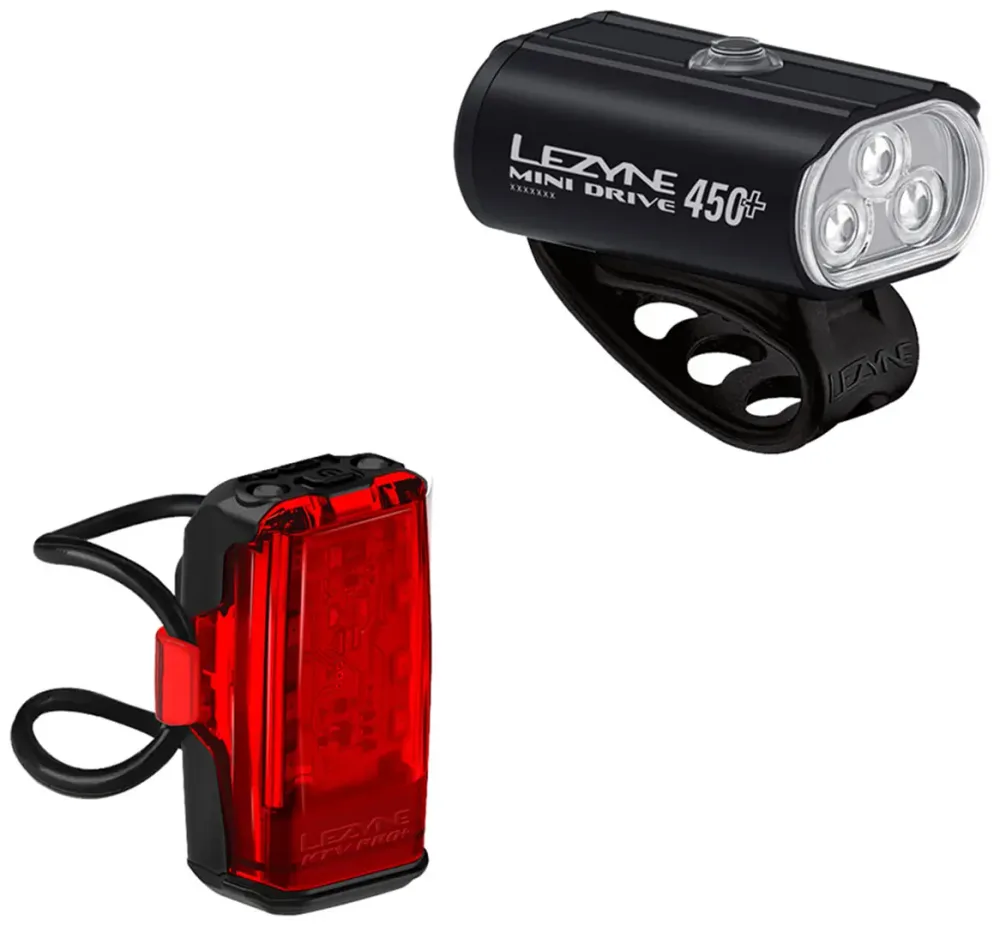 Комплект велосипедных фонарей Lezyne Mini Drive 450+ / KTV+