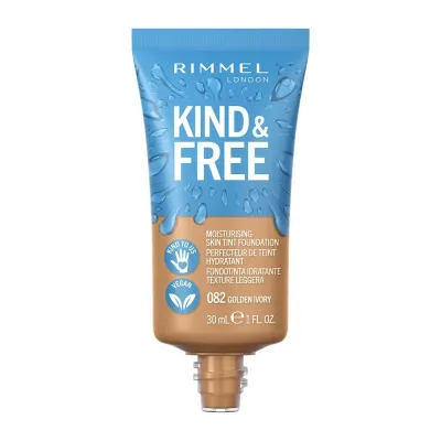 Тональный крем Rimmel London KIND&FREE weganski podklad nawilzajacy nr, оттенок 082 Golden Ivory