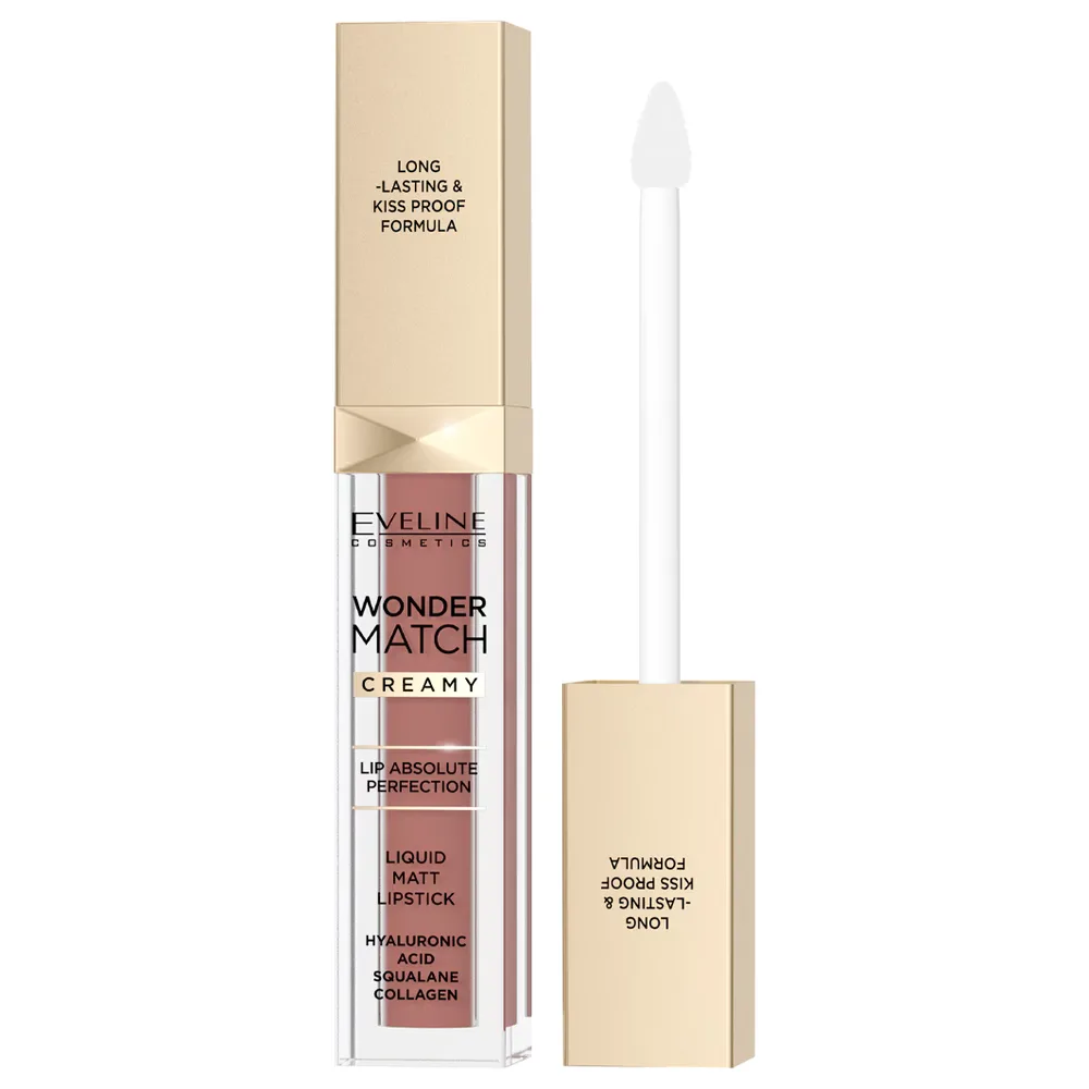 Eveline Cosmetics Wonder Match Помада жидкая матовая, оттенок 09A Milky Nude, 6,8 мл