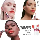 Yves Saint Laurent Loveshine Candy Glaze Блеск для губ в стике, оттенок 12 - Coral Excitement — фото 4