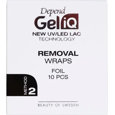 Depend Gel iQ Removal Wraps фольгированные полоски для снятия гель-лака, 1 шт
