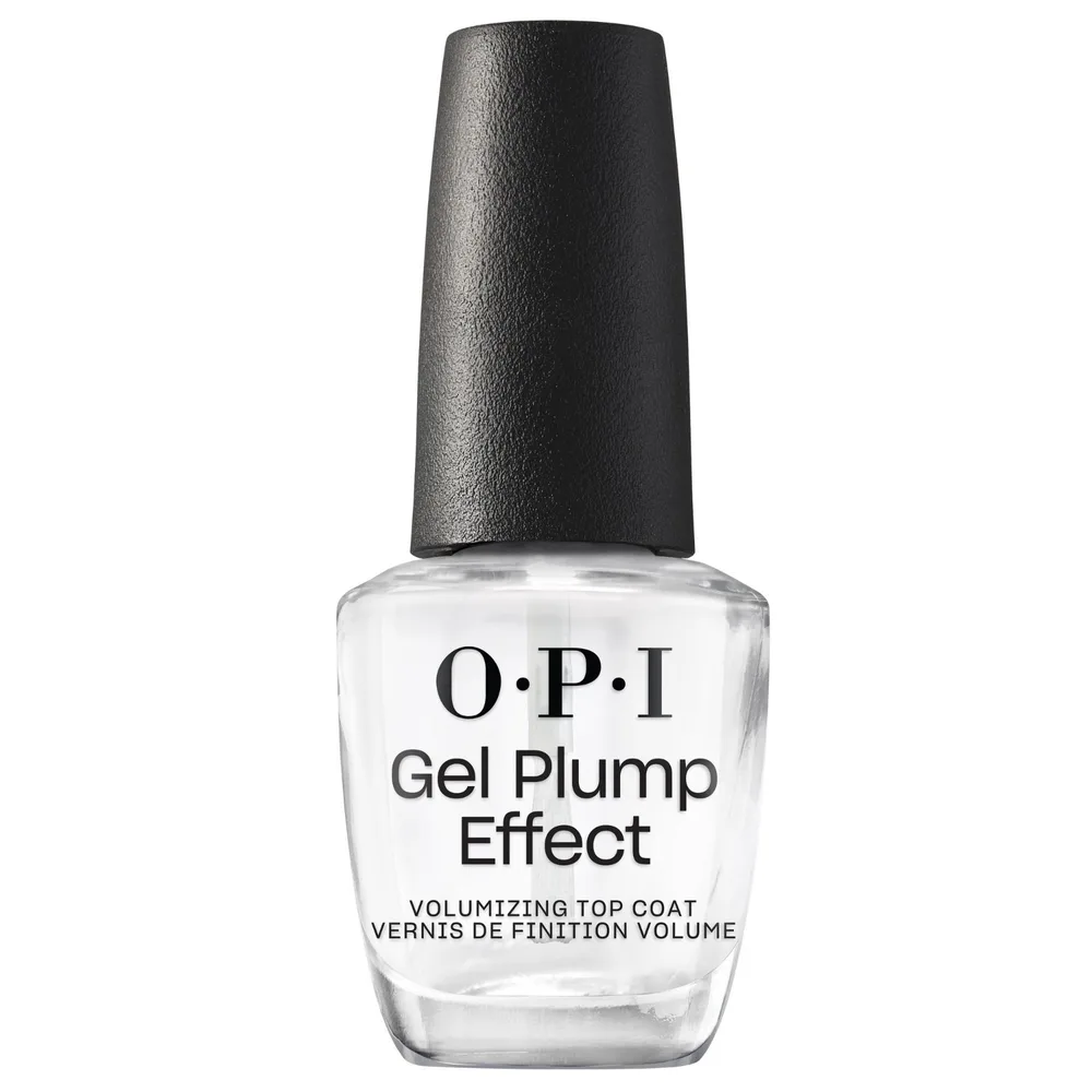 OPI Gel Plump Effect Топ-покрытие для ногтей с гелевым эффектом и глянцевым блеском, 15 мл