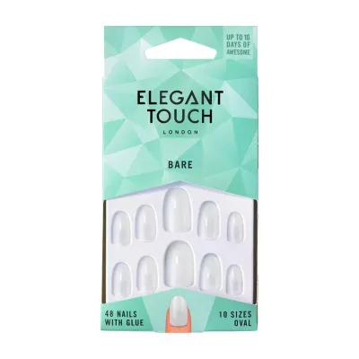 Elegant Touch Bare Nails Oval накладные ногти овальной формы под покрытие лаком, с клеем, 48 шт
