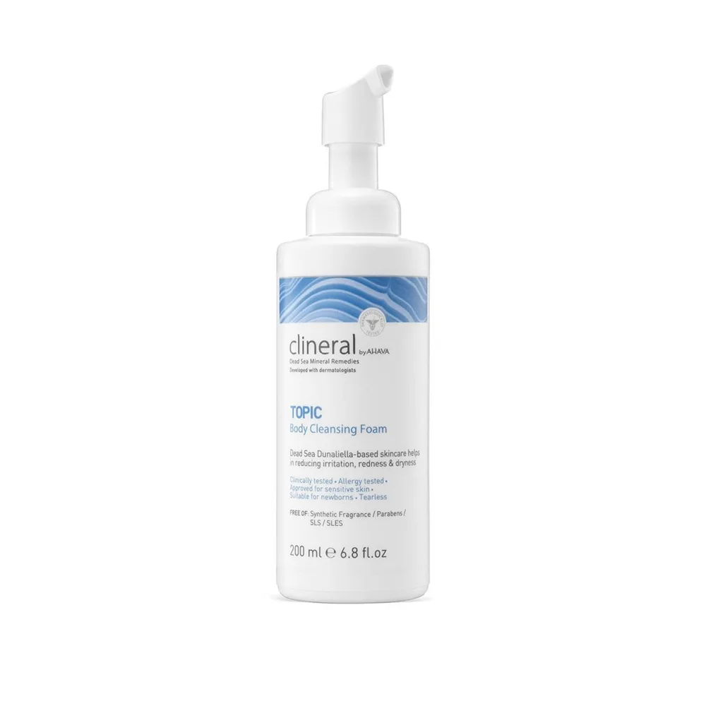 Пенка для умывания лица AHAVA Clineral TOPIC Body Cleansing Foam, 200 мл