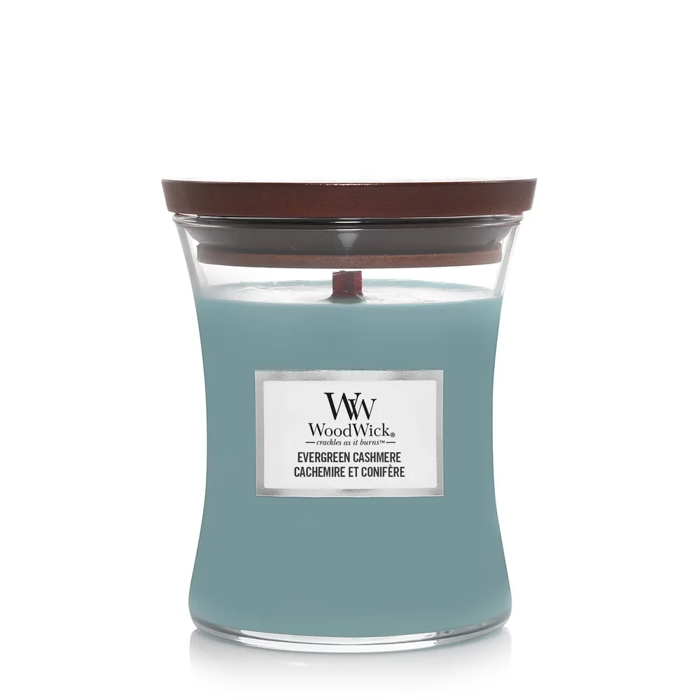 Свеча Woodwick GLAS DUZY KASZMIR EVERGREEN, 453 г / 609 г