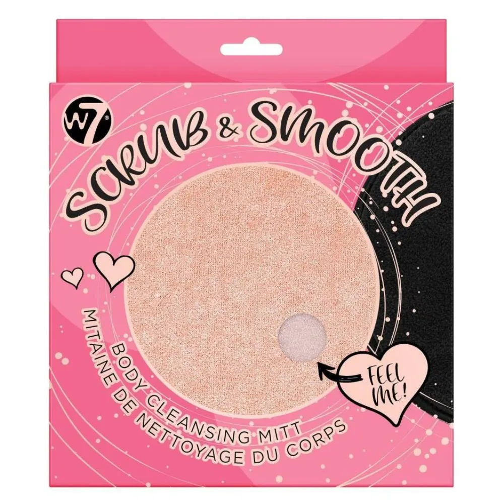 W7 Scrub and Smooth Рукавица для пилинга тела, 1 шт