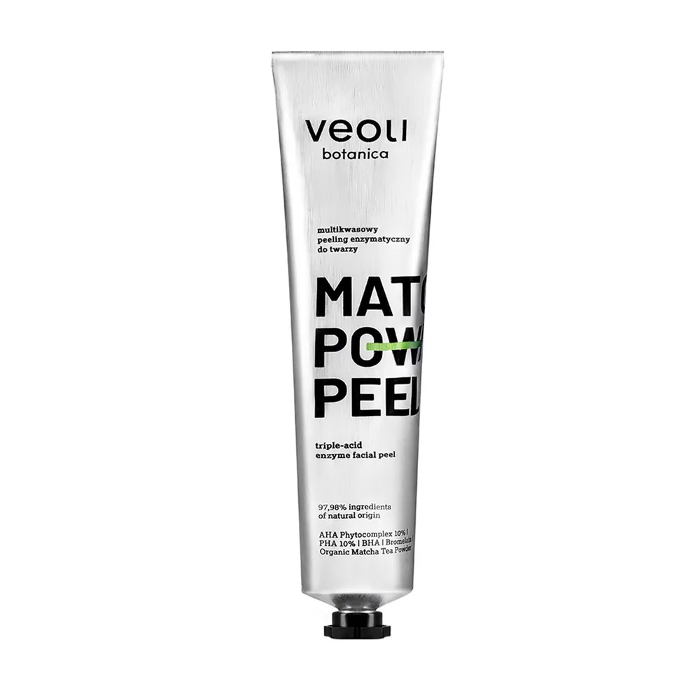 Veoli Botanica MATCHA POWER PEEL Пилинг для лица мультикислотный энзимный, 75 мл
