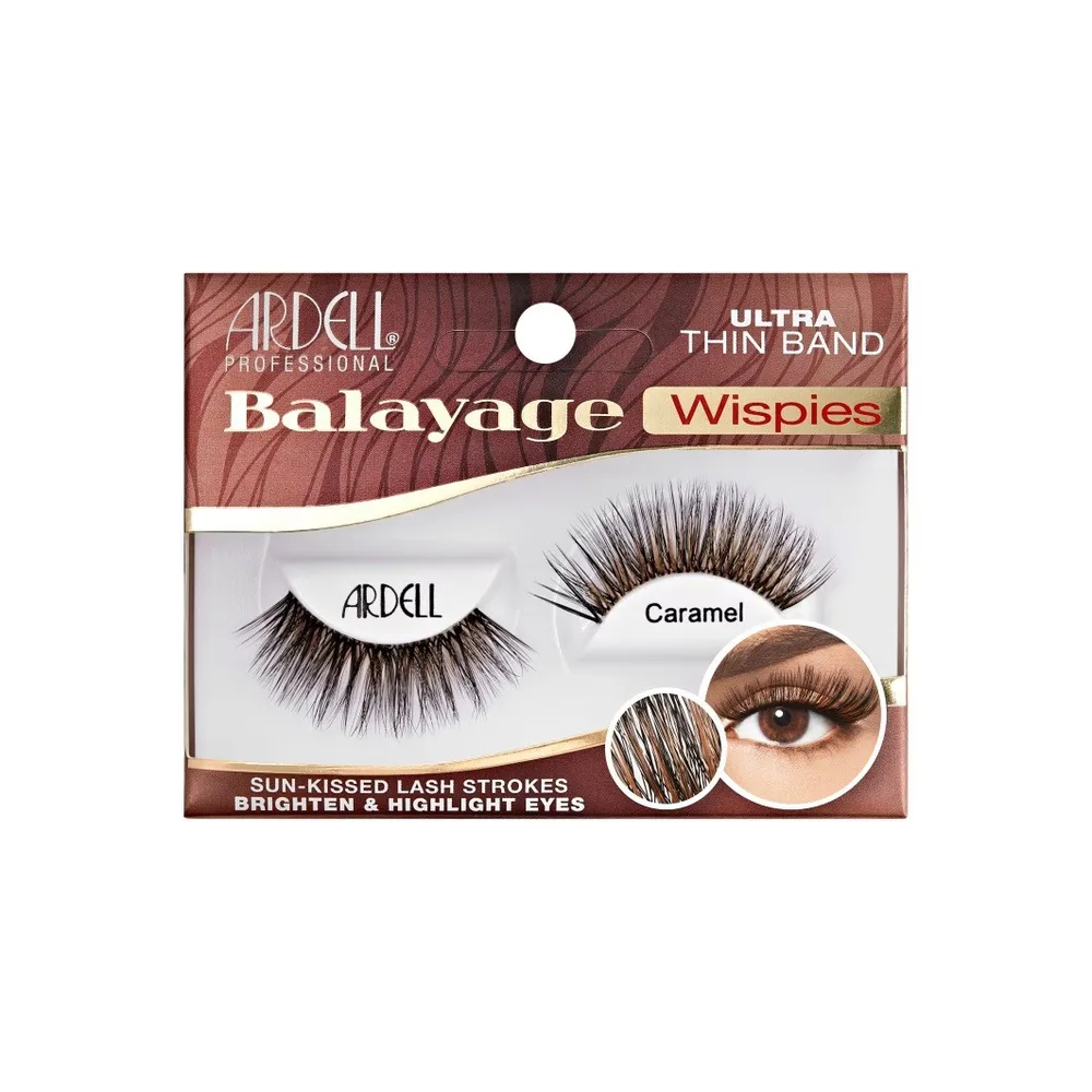 Ardell Balayage Wispies Накладные ресницы на тонкой ленте, коричневые, оттенок Caramel, 1 шт