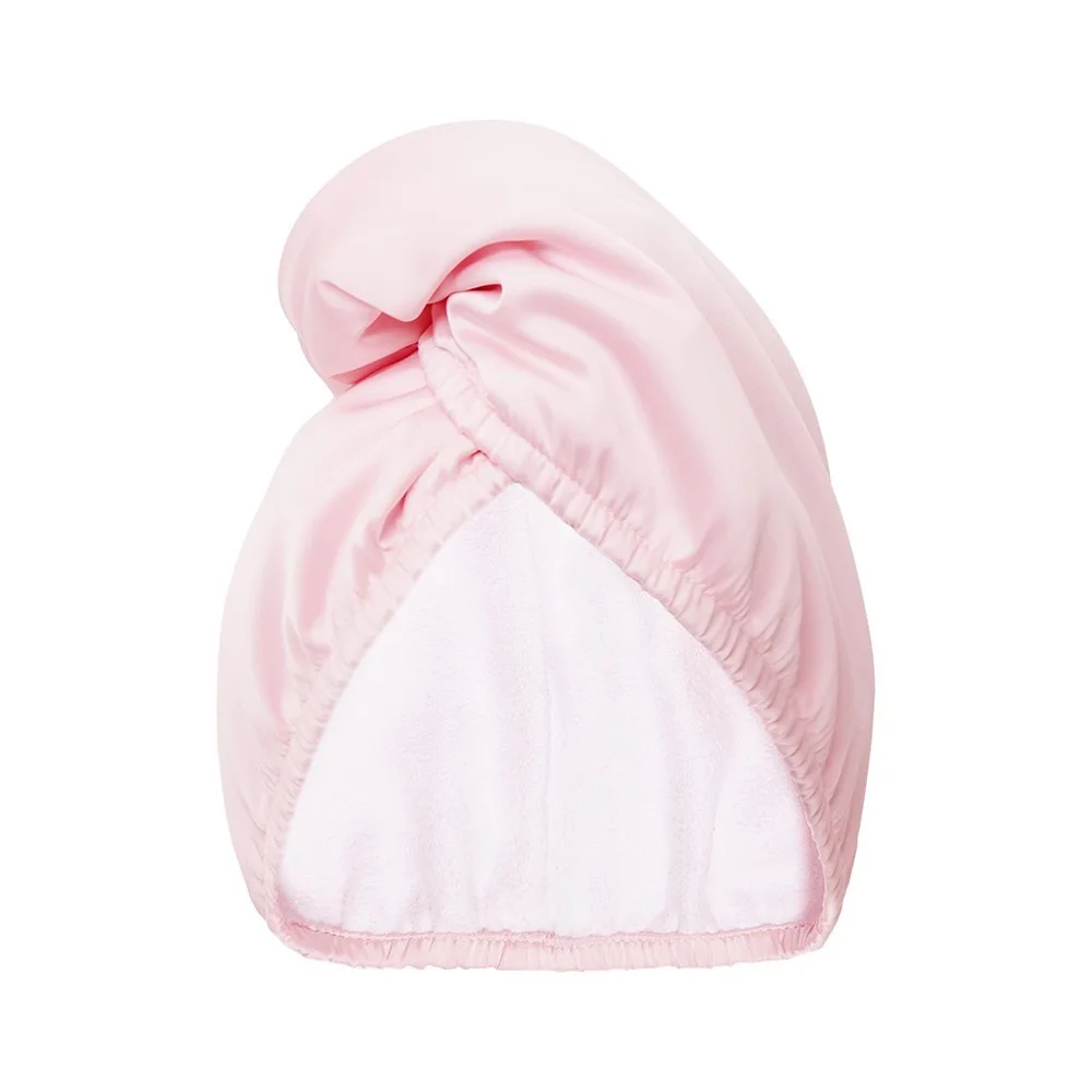 GLOV Hair Wrap Satyna Pink двусторонний тюрбан для сушки волос, 1 шт