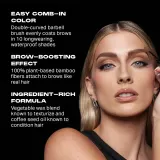 Цвет бровей Morphe BROW TEASE FIBER-INFUSED VOLUMIZING MOUSSE, оттенок MOCHA — фото 5