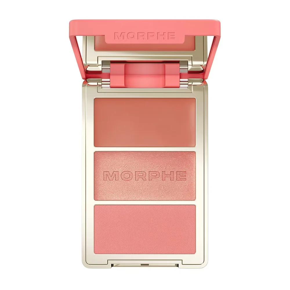 Румяна: Роза Morphe CHEEK THRILLS MULTI-FINISH FACE TRIO, оттенок BEACH BONFIRE