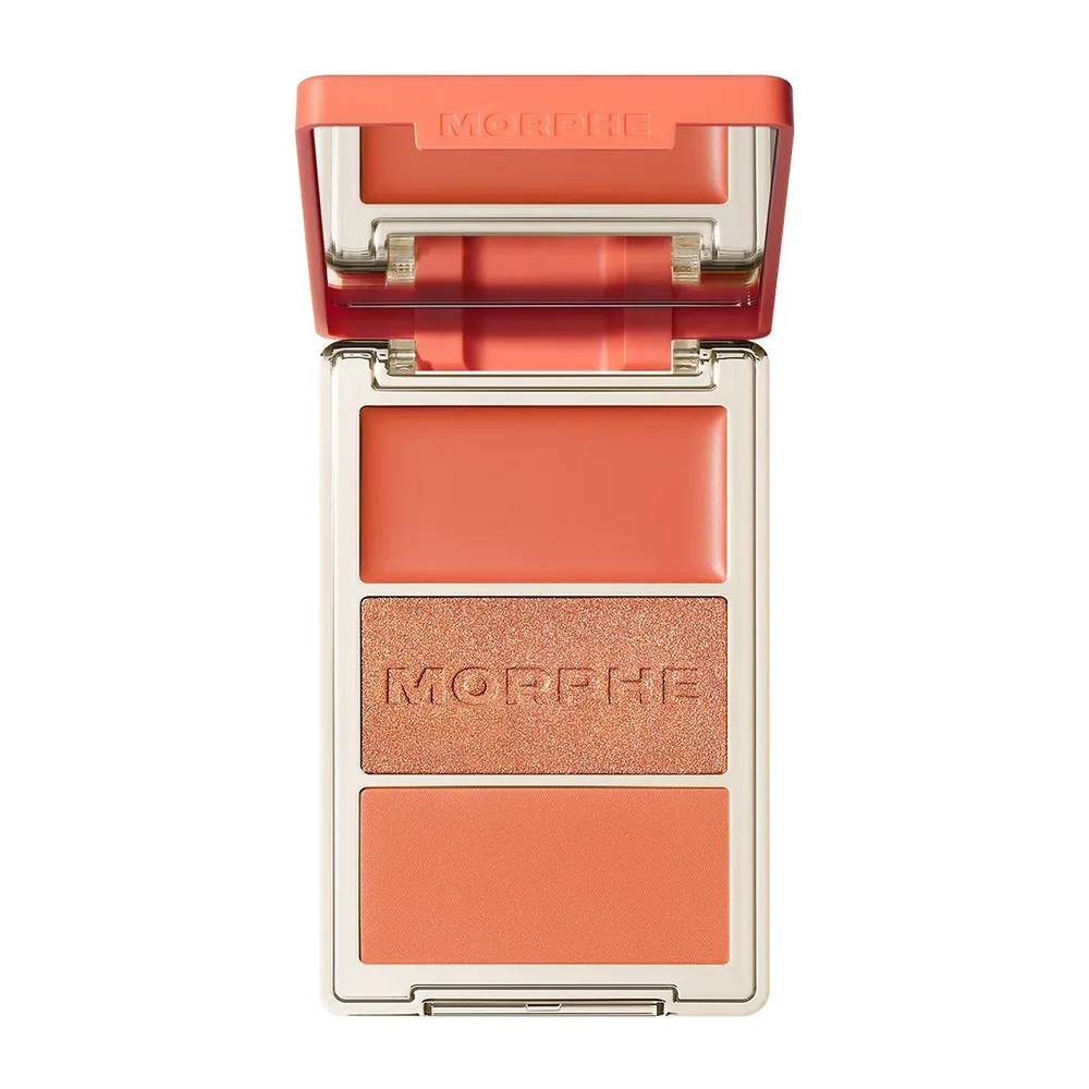 Румяна: Роза Morphe CHEEK THRILLS MULTI-FINISH FACE TRIO, оттенок POOLSIDE SPRITZ