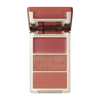 Румяна: Роза Morphe CHEEK THRILLS MULTI-FINISH FACE TRIO, оттенок PRIVATE ISLAND