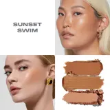 Румяна: Роза Morphe CHEEK THRILLS MULTI-FINISH FACE TRIO, оттенок SUNSET SWIM — фото 5