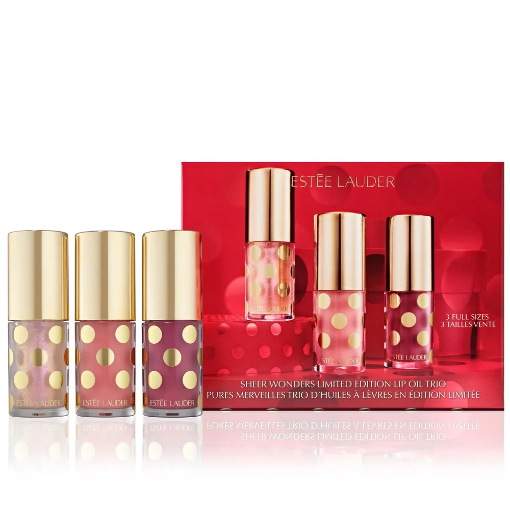 Набор для макияжа губ Estée Lauder Sheer Wonders Lip Oil Trio Holiday Makeup Gift Set, 1 шт
