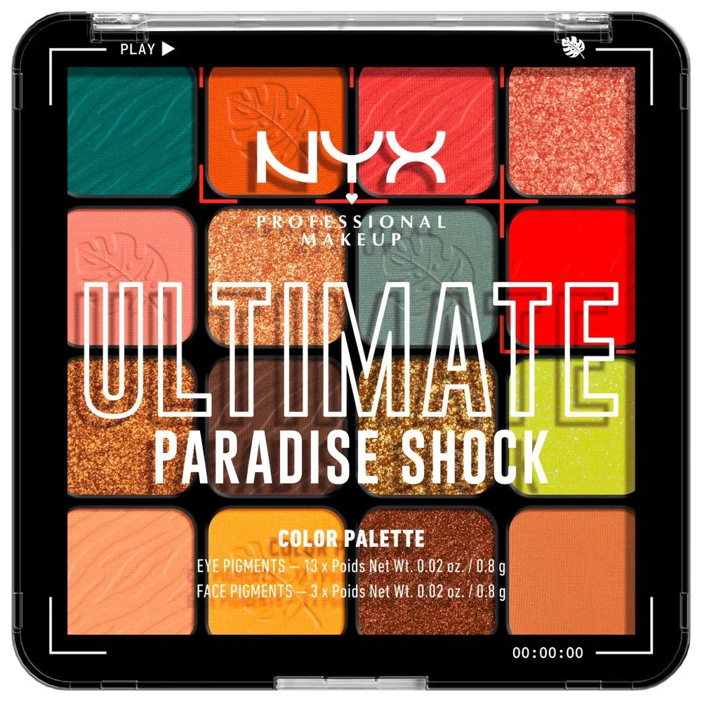 Cien для век NYX Professional Makeup Ultimate Shadow Palette, оттенок TROPICSHOCK