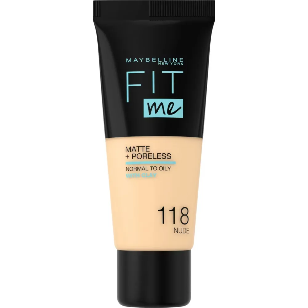 Maybelline Fit Me Matte Poreless Тональный крем матирующий, оттенок 118 - NUDE