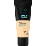 Maybelline Fit Me Matte Poreless Тональный крем матирующий, оттенок 118 - NUDE — фото 1