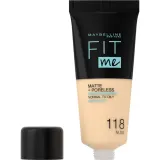 Maybelline Fit Me Matte Poreless Тональный крем матирующий, оттенок 118 - NUDE — фото 2