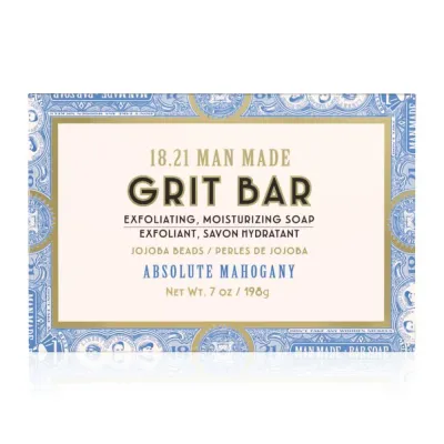 18.21 Man Made Grit Bar Soap Absolute Mahogany мыло кусковое отшелушивающее и увлажняющее, 198 г