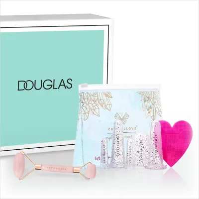 Crystallove Box of Beauty Набор для массажа лица и тела: банки и массажёр из розового кварца, 1 шт