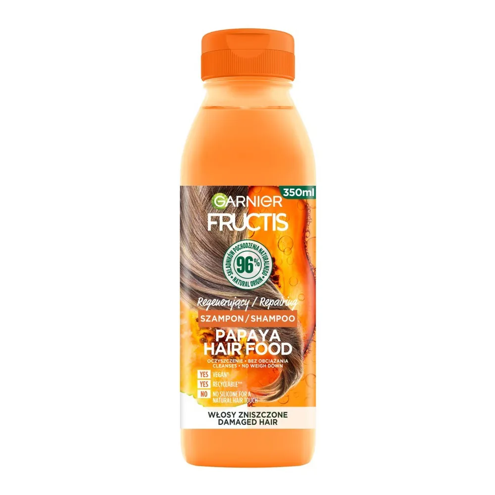 Шампунь для волос Garnier Fructis Papaya Hair Food regenerujacy szampon, 350 мл