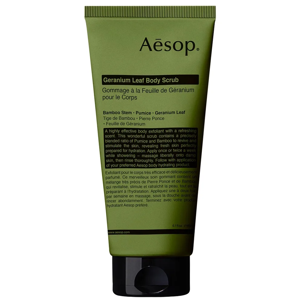 Жидкое средство для мытья волос и тела Aesop Geranium Leaf Body Scrub, 180 мл