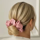 Poshyou Scrunchie MIDI Nude Rose резинка для волос, ширина 5 см, 1 шт — фото 3