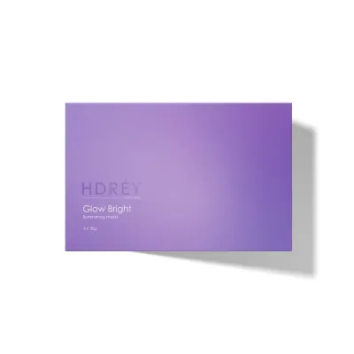 Hdrey Glow Bright Тканевая маска для лица для сияния кожи, 3 шт х 30 г