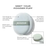 Morphe All Set Touchup Powder Puff велюровая пуховка для пудры с дорожным футляром, 1 шт — фото 4