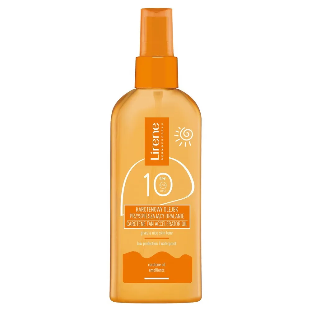 Lirene SUN Масло для загара каротиновое ускоряющее загар, SPF 10, 150 мл