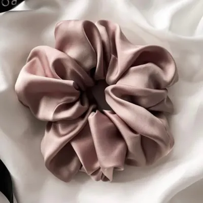 Poshyou SCRUNCHIE MAXI резинка для волос тканевая, оттенок NUDE ROSE, 1 шт