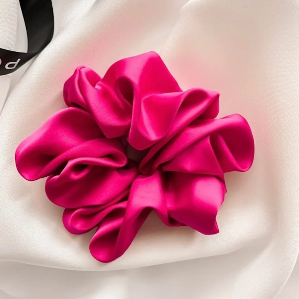 Poshyou Gumka Scrunchie MAXI Fuchsia резинка для волос фуксия, 1 шт
