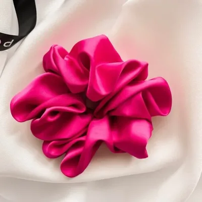 Poshyou Gumka Scrunchie MAXI Fuchsia резинка для волос фуксия, 1 шт