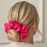 Poshyou Gumka Scrunchie MAXI Fuchsia резинка для волос фуксия, 1 шт — фото 2