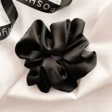 Poshyou GUMKA SCRUNCHIE MAXI NERO резинка для волос чёрная, 1 шт — фото 1