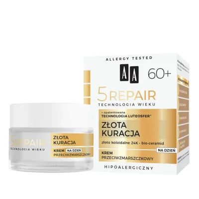AA Cosmetics 60+ Крем для лица против морщин, золотой уход, 50 мл