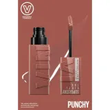 Maybelline New York Super Stay Vinyl Ink Жидкая губная помада виниловая, оттенок 120 - PUNCHY — фото 5