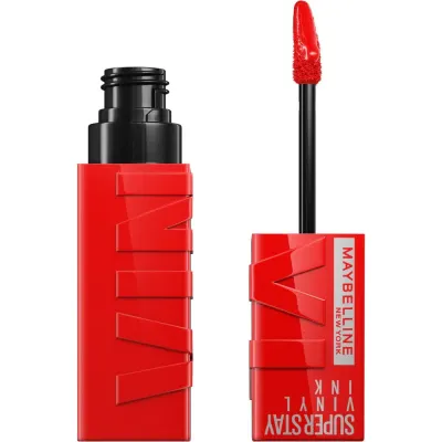 Maybelline New York Super Stay Vinyl Ink Жидкая губная помада виниловая, оттенок 25 - RED-HOT